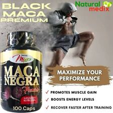 Black Maca Premium High Strength Peruvian / Maca Negra 100 Caps picture