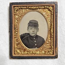 Civil War Tintype Young Boy in Uniform New York State or Military Academy 1/9th picture