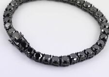 Gorgeous 18 ct Black Diamond Tennis Bracelet 7.50'' Unisex AAA Certified 925 picture