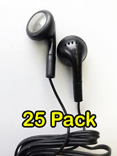 BULK Lot of 25 BLACK 3.5mm Headphones / Earbuds / Earphones - Great for Schools picture