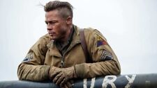 Fury Brad Pitt Tanker WW2 Khaki Color Cotton Bomber Jacket For Men picture