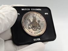 1871-1971 Canada Silver Dollar in Original Box -- Handsomely Toned picture