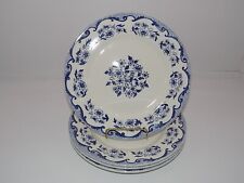 Royal Stafford  Dinner Plates Blue And  White Flowers Floral Set of 4 picture