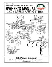 Cole Garden Planter Fertilizer 12MX Multiplex Owner's Manual Parts List 1pt 3pt picture