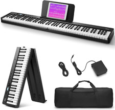 EP-10 Beginner Foldable Digital Piano 88 Key Full Size Semi Weighted Keyboard, B picture