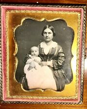 1850s Woman & Baby - SEALED 1/6 PLATE DAGUERREOTYPE picture