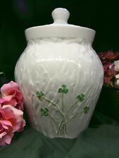 Belleek Porcelain Irish Shamrock Cremation Urn — Made in Ireland,  picture