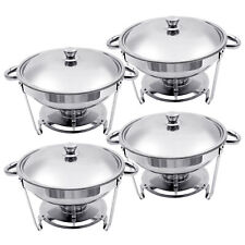 8 QT Round Stainless Steel Chafer Chafing Dish Sets Catering Food Warmer 4PACK picture