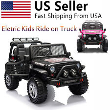 12V Kids Ride On Car 2 Seater Electric Vehicle Toy Truck Jeep w/Remote Control picture