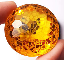 91.50 Ct Loose Gemstone Pendent Size Orange Citrine Round Shape Loose Gems picture