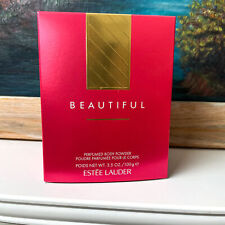 Vintage 3.5 oz Estee Lauder BEAUTIFUL Perfumed Body Powder + Puff NEW + Box picture