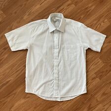 Balmain striped button collard shirt short sleeve mens size 39 picture