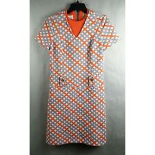 Original Vintage 1960's 1970's Lorch Hobbies Knits Dress Stripe Polyester MOD picture