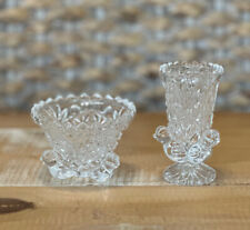 2 Vintage Hofbauer Byrdes Lead Crystal Bird Mini Candy/Trinket Dishes Germany picture