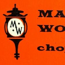 Vintage 1960's-70's Full Matchbook Manny Wolf's Chop House Restaurant NYC, NY picture