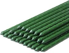 25Pcs Garden Stakes 48 In Sturdy Plastic Coated Steel Sticks Support green picture