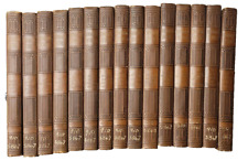 Antique 1908 Marbled Leather John L Stoddards Lectures Volumes 1-15 Books Set picture