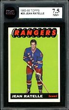 1965-66 TOPPS HOCKEY NHL #25 Jean Ratelle HOF KSA 7.5 NM + New York Rangers Card picture