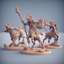 Woodland DRUID Satyr TREEFOLK Centaur WARRIORS lot of 3 D&D, RPG, Fantasy picture