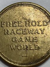 OLD FREEHOLD RACEWAY - GAME WORLD VIDEO GAME ARCADE AMUSEMENT TOKEN - LOOK picture