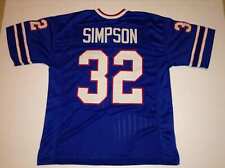 UNSIGNED CUSTOM Stitched Sewn #32 Blue Jersey - M to 3XL picture