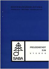 Owners Manual SABA Freudenstadt 15 M Stereo Radio Instruction Manual  picture