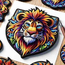Lion Patch Iron-on Applique Animal Badge Wild Animals Africa African Wildlife picture