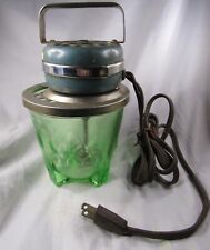 Vintage Lindstrom No. 1120 Electric Mixer With Uranium Glass Bowl. Untested. picture