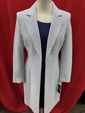LESUIT DRESS SUIT/NAVY MULTI/SIZE 4/NEW WITH TAG/RETAIL$260/LINED picture