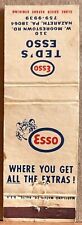 Ted's Esso Service Station Nazareth PA Pennsylvania Vintage Matchbook Cover picture