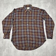 vtg 60s abercrombie and fitch viyella flannel button down shirt mens M plaid picture