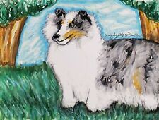 SHELTIE Elegance 8x10 Dog Art Print Signed by Artist KSams Shetland Sheepdog picture