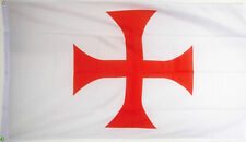 KNIGHTS TEMPLAR RED CROSS FLAG 5X3 Christian Crusades Crusader ENGLAND flags picture