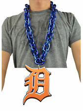 New MLB Detroit Tigers Navy Blue Fan Chain Big Necklace Foam picture