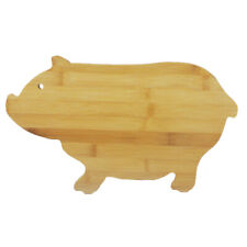 Pig Shaped Bamboo Cutting Board Custom Engraved Bamboo 4575 picture
