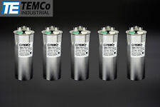 TEMCo 50+5 uf/MFD 370-440 VAC volts Round Dual Run Capacitor 50/60 Hz -Lot-5 picture