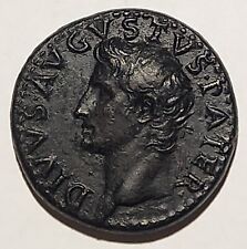 Roman Divus Augustus AE Dupondius Coin under Tiberius 27 BC - 14 AD. 15.4g picture