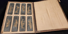 💖Wonderful RARE Vintage Antique Chinese Calligraphy Ink Stone Block Set of 8 picture