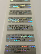 1000 Custom Printed Tamper Evident Security Void Hologram Labels 1 X .375 INCH picture