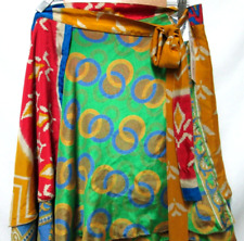 Darn Good 100% Silk Sari wrap Skirt Reversible coverup NEW NWT Size XL X Large picture