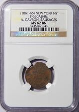 1861-65 F-630AB-8a New York Gavron Sausages NGC MS-62 BN Clipped picture