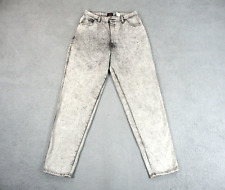 VINTAGE Sasson Jeans Women 15 Gray Hi Rise Acid Wash Tapered 80s Retro 28x30 JRs picture