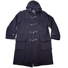 Vintage Lands' End Gloverall Navy Traditional Wool Duffle Coat England 46 Reg picture