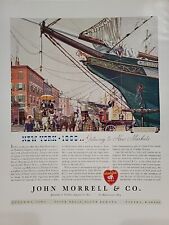 1935 John Morrell & Co.  Fortune Magazine Print Advertising Ship NYC 1865 Horses picture