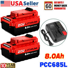 Pack 8.0Ah for PORTER CABLE 20 Volt Lithium-Ion Battery 20V Max PCC680L PCC685L picture