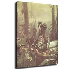 June 1918 Mural of US Marines At The Battle of Belleau Wood Poster Wall Painting picture