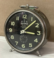 Vintage Wehrle Alarm Clock Three-in-One Western Germany 1960 Table Works Jewels picture