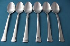 6 Teaspoons Cambridge CODIE GLOSSY Stainless China NEW 6 1/8