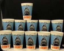 1975 JAWS Universal Pictures Studios Plastic Promo Cup Vintage Lot Of 11 picture