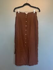 Vintage Compagnie Internationale Express Button Front MIDI Women’s Skirt Brown picture